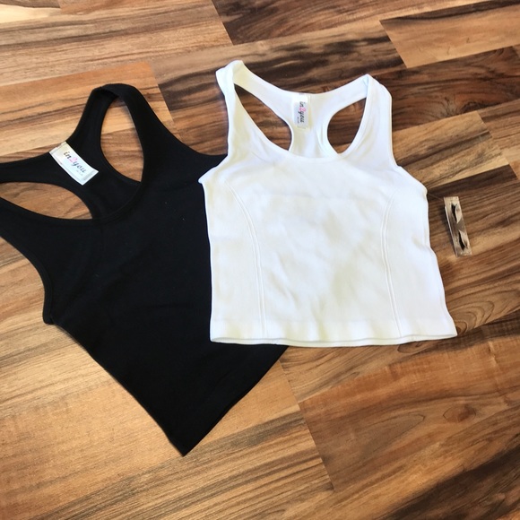 ‼️ Basic Stretch Crop Top Racer Back Tank - Picture 6 of 8